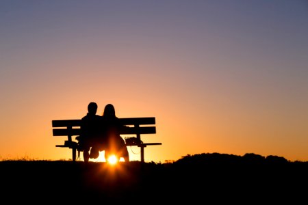 Couple Love Together Sunset photo