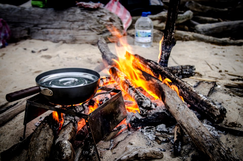 Skillet On Campfire