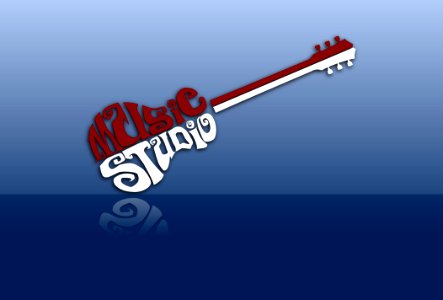 Text Font Logo Guitar