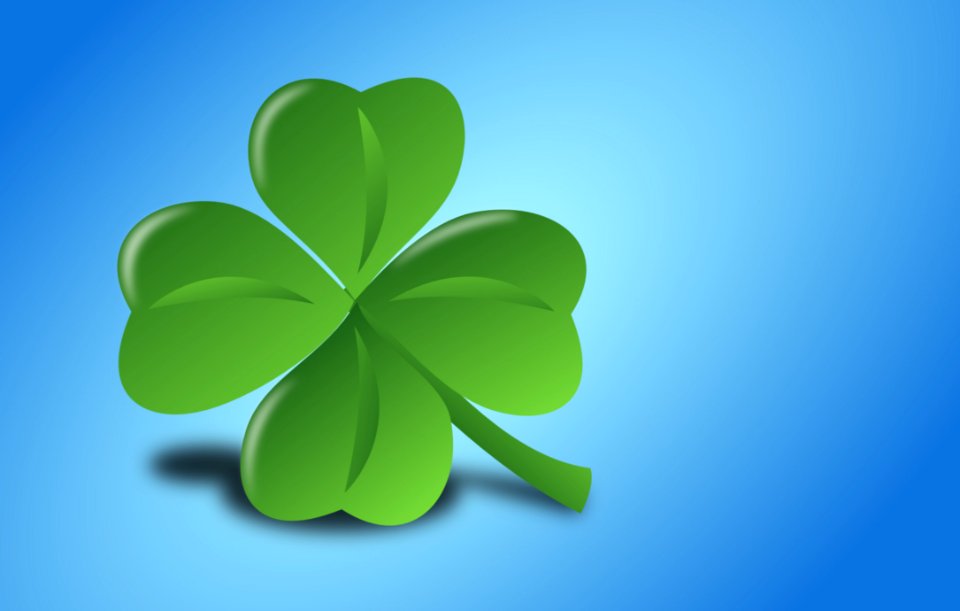 Green Leaf Shamrock Sky
