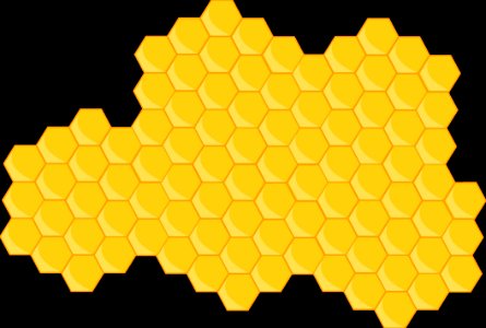Yellow Honeycomb Pattern Symmetry