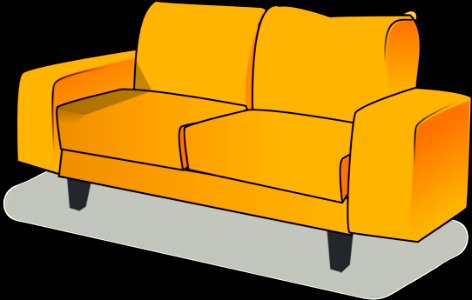 Furniture Yellow Couch Orange photo