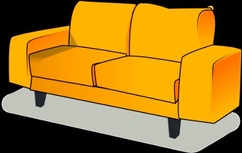 Furniture Yellow Couch Orange