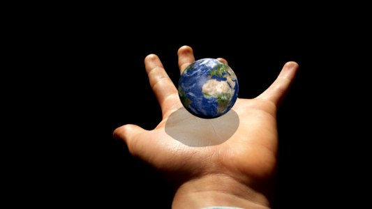 Hand Finger Earth Close Up