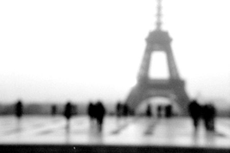 SILHOUETTES AND THE VIEW TO EIFFEL TOWER photo