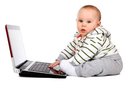 Sitting Laptop Child Product