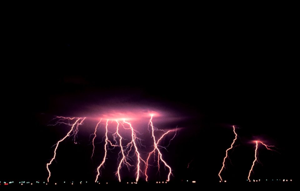 Lightning Thunder Fireworks Sky