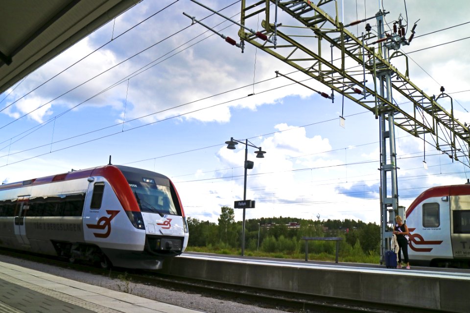 Train Meeting In Falun