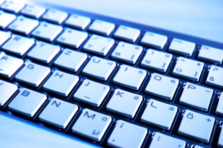 Computer Keyboard Blue Technology Input Device