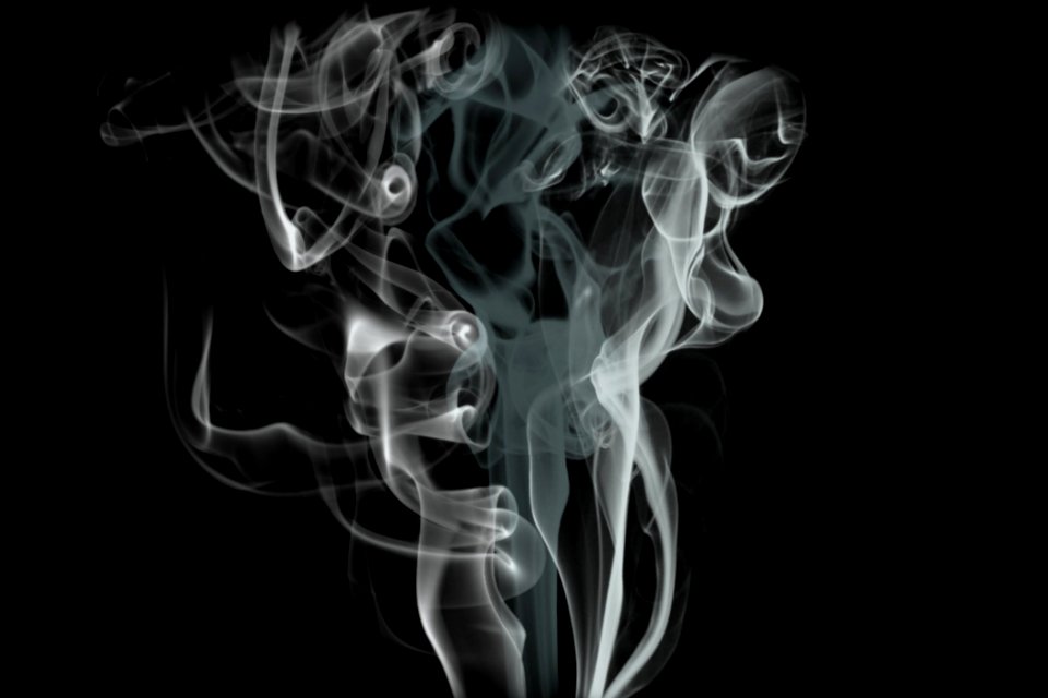 Black Smoke Black And White Bone