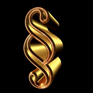 Serpent Font Gold Metal photo