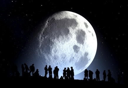 Moon Nature Black And White Sky