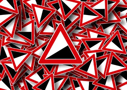 Red Triangle Pattern Design photo