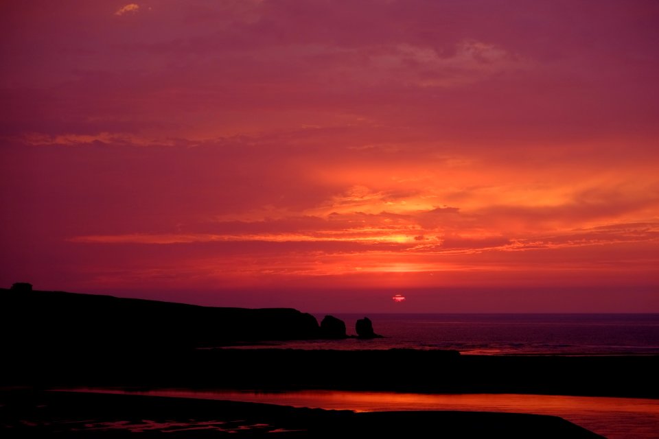Afterglow Sky Horizon Red Sky At Morning