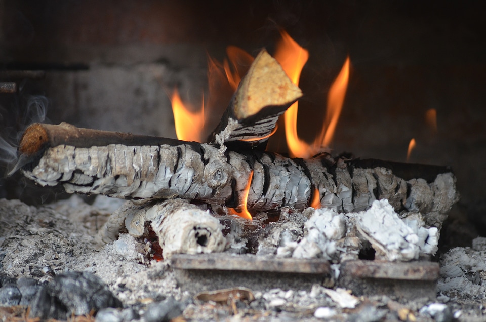 Fire embers campfire
