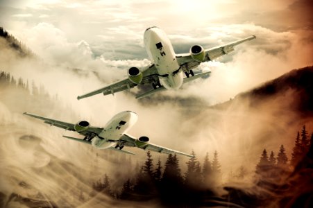 Airplane Aircraft Aviation Sky photo