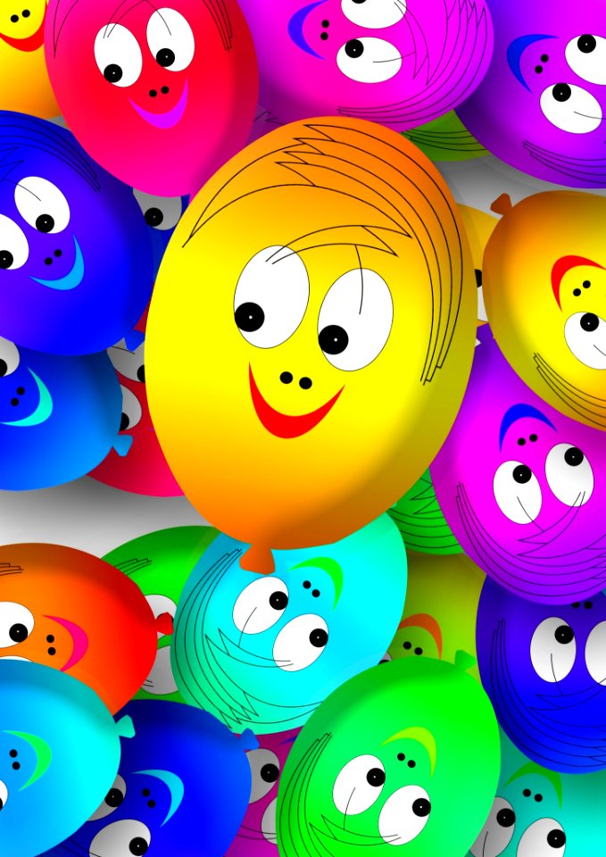 Yellow Smiley Balloon Emoticon