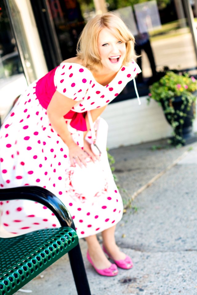 Clothing Pink Human Hair Color Polka Dot