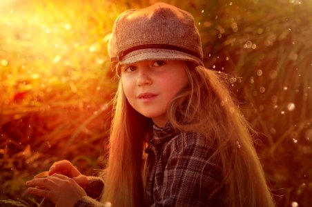 Beauty Girl Sunlight Autumn