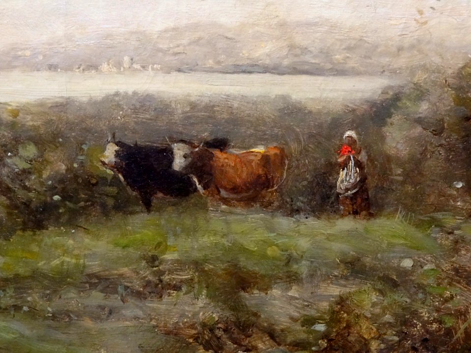 Le Matin Gardeuse De Vaches (dtail) Camille Corot Entre 1865 Et 1870