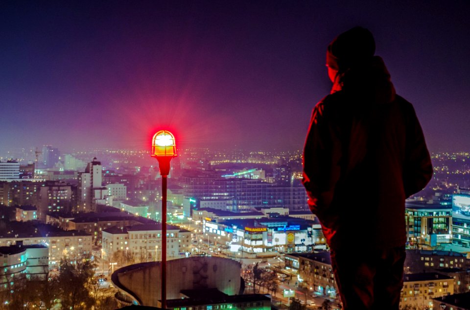 Sky City Urban Area Night