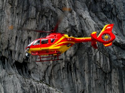 Red Geological Phenomenon Car Helicopter photo