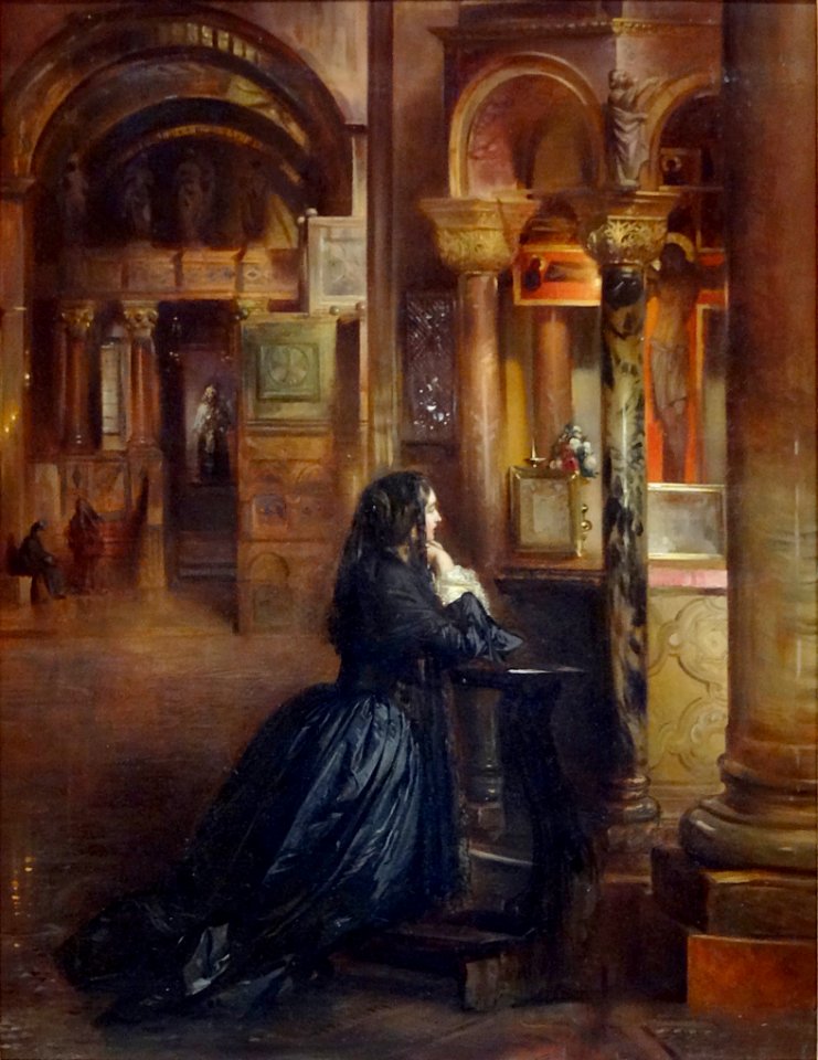 Femme En Prire  Saint-Marc De Venise Attribu  Ernest Meissonier