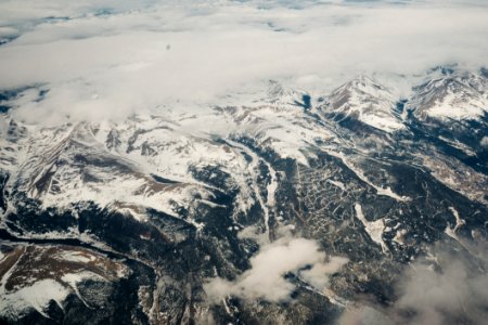 Mountains Snow Inter Gray