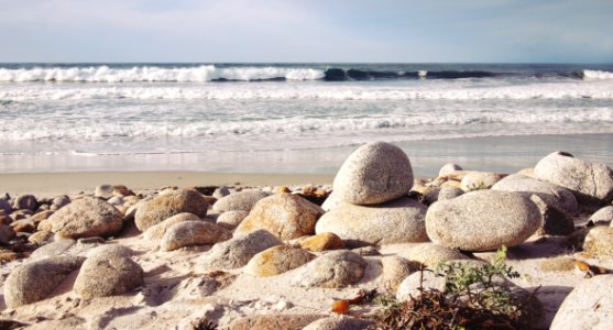 Beach Water Stones Waves photo