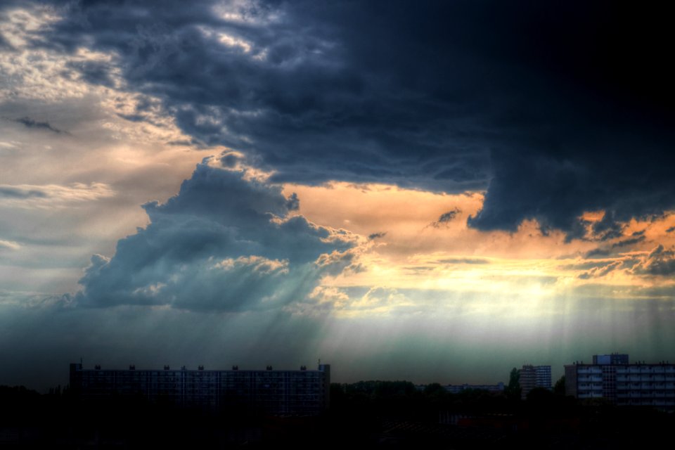 Sunbeams Through The Clouds