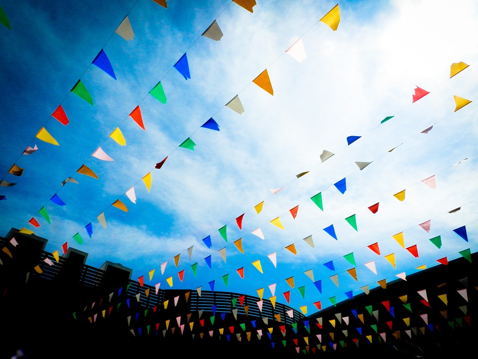 Colorful cloud holiday