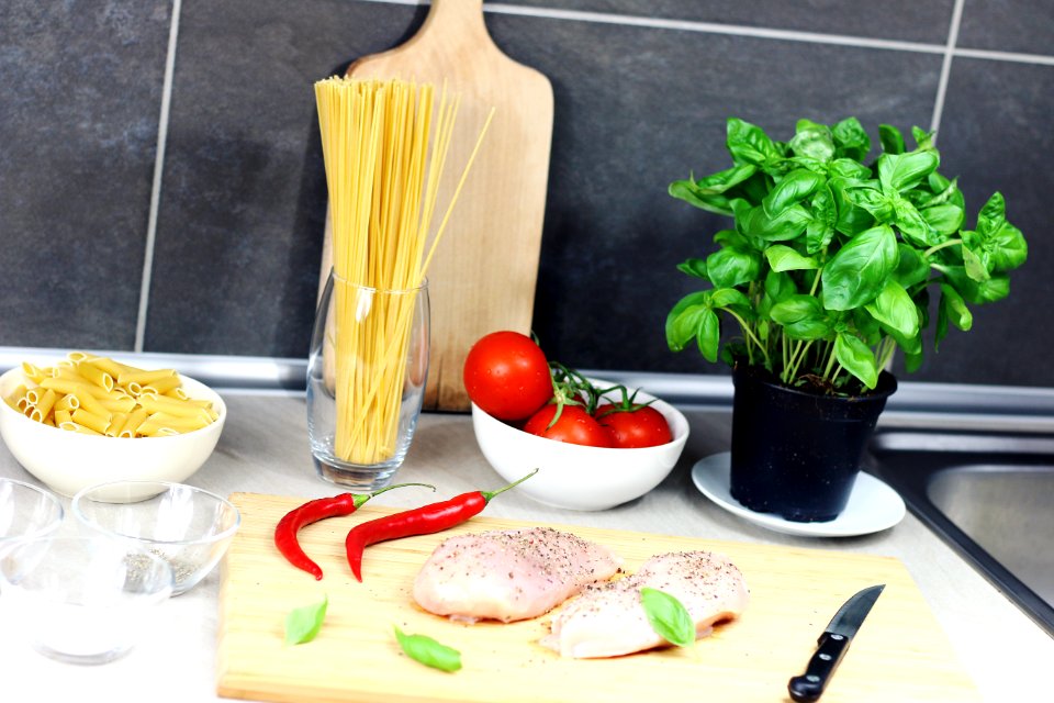 Preparing Food In The Kitchen