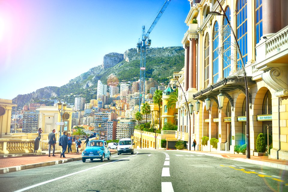 Street In Monaco With Cars