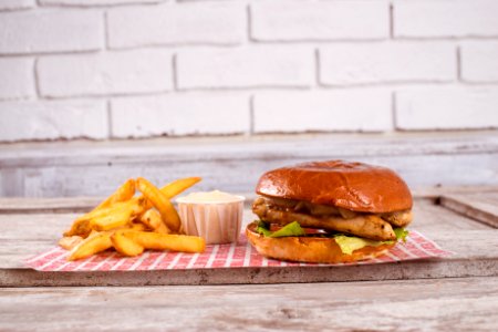 Fast Food Hamburger Veggie Burger Junk Food photo