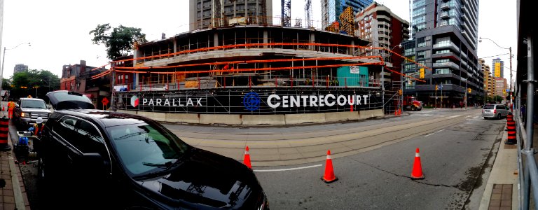 A Homeless Guy Climbed This Crane At Jarvis And Dundas On 2017-08-02 To Protest Building Luxury Condos Not Affordable Homes -h