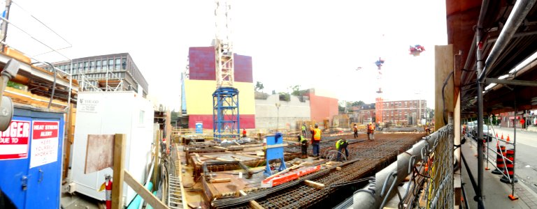 A Homeless Guy Climbed This Crane At Jarvis And Dundas On 2017-08-02 To Protest Building Luxury Condos Not Affordable Homes -j