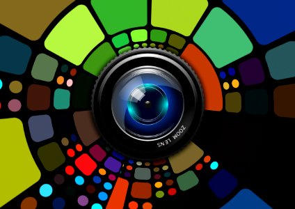Technology Circle Design Stained Glass