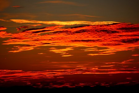 Sky Red Sky At Morning Afterglow Horizon