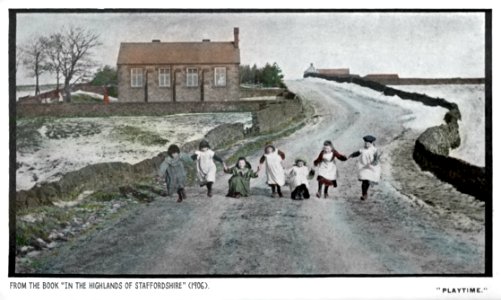 Staffordshire Moorlands School In Winter Circa Early 1900s