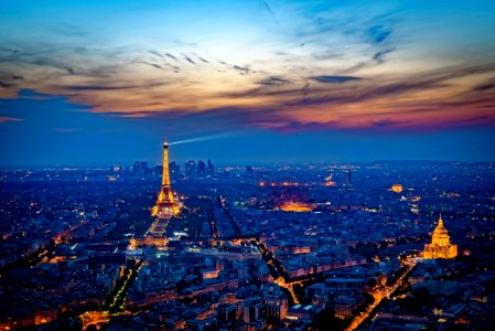 Sunset Eiffel Tower photo