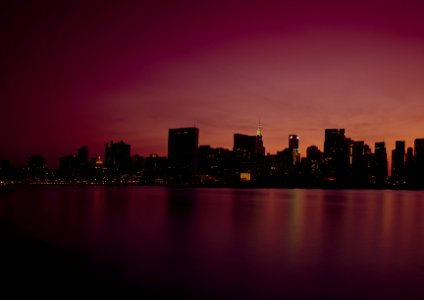 Cityscape Skyline City Reflection