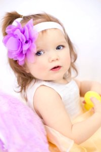 Baby Portrait Girl Flower photo