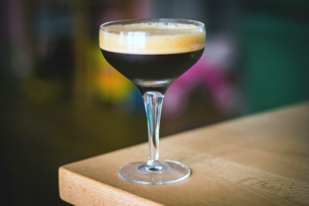 Espresso Martini Cocktail With Coffee And Vodka photo
