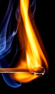 Match Flame Heat Smoke photo