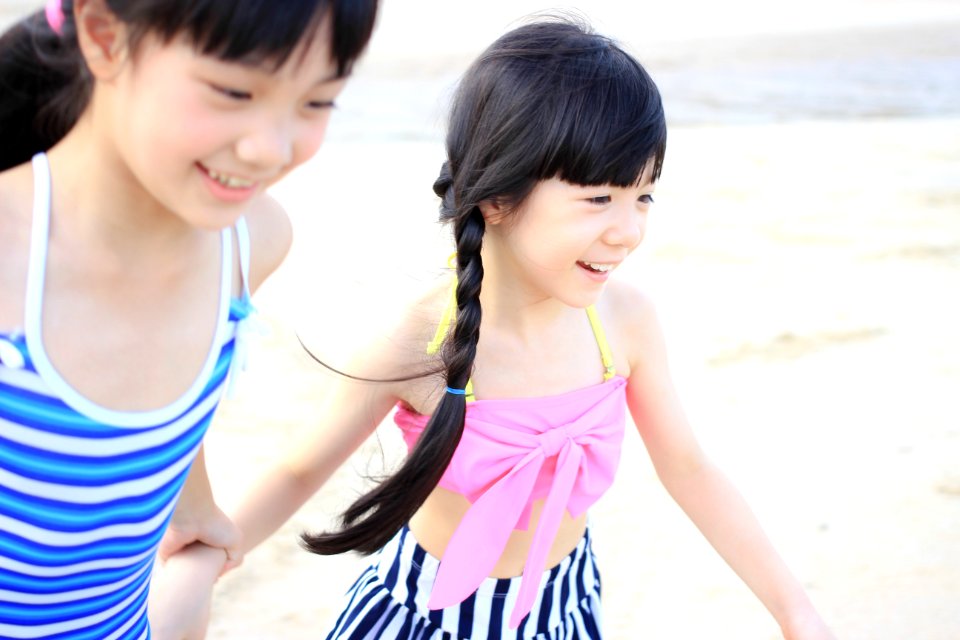 Child Girl Shoulder Fun photo