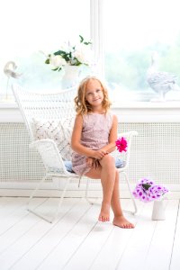 Photograph Pink Human Hair Color Sitting