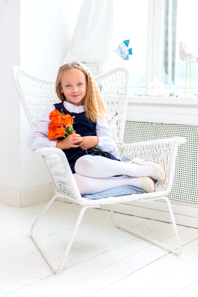 Furniture Sitting Chair Girl