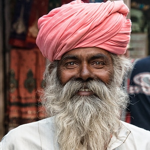Portrait holy man hinduism photo