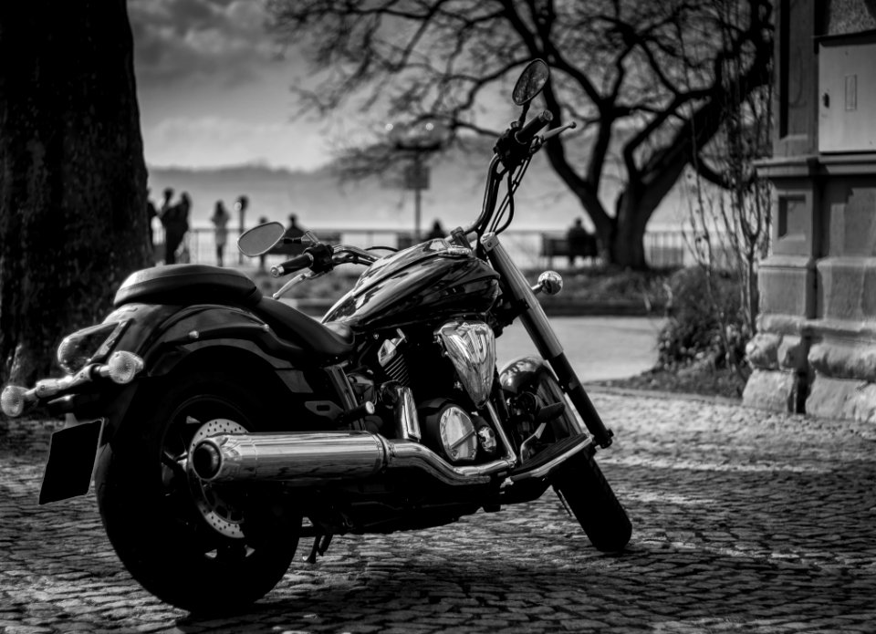 Motorcycle On Street
