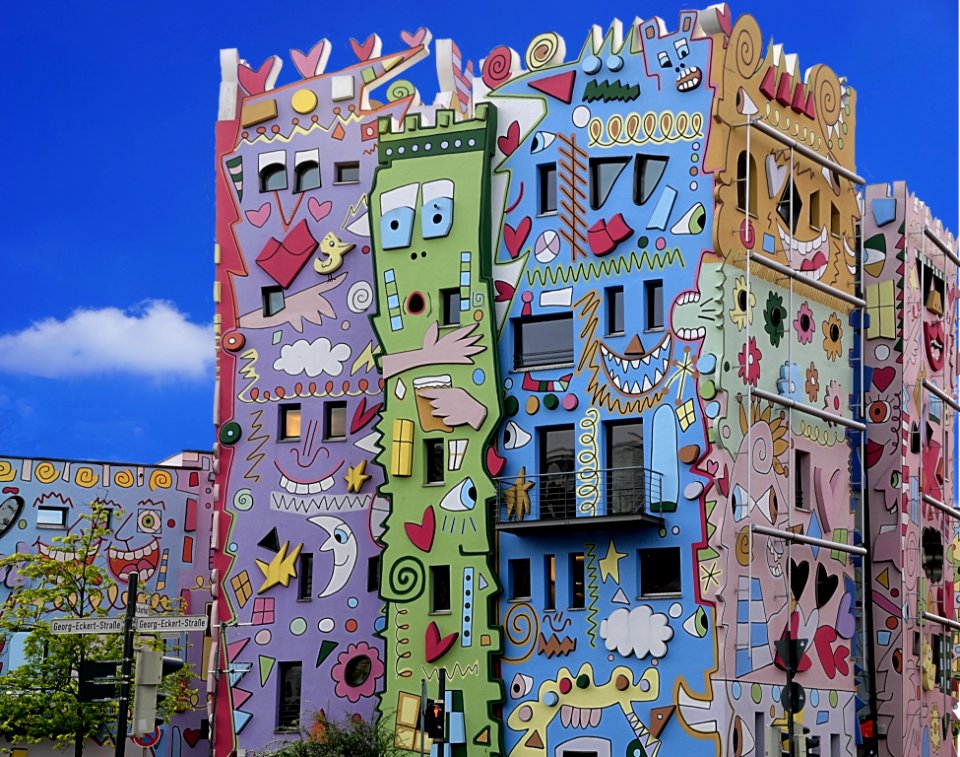 Brightly Decorated Building